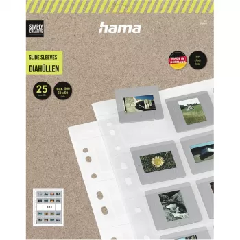 Hama Slide sleeves 00002004 skaidrių albumo įdėklai, 25 lapai, 20 kišenių