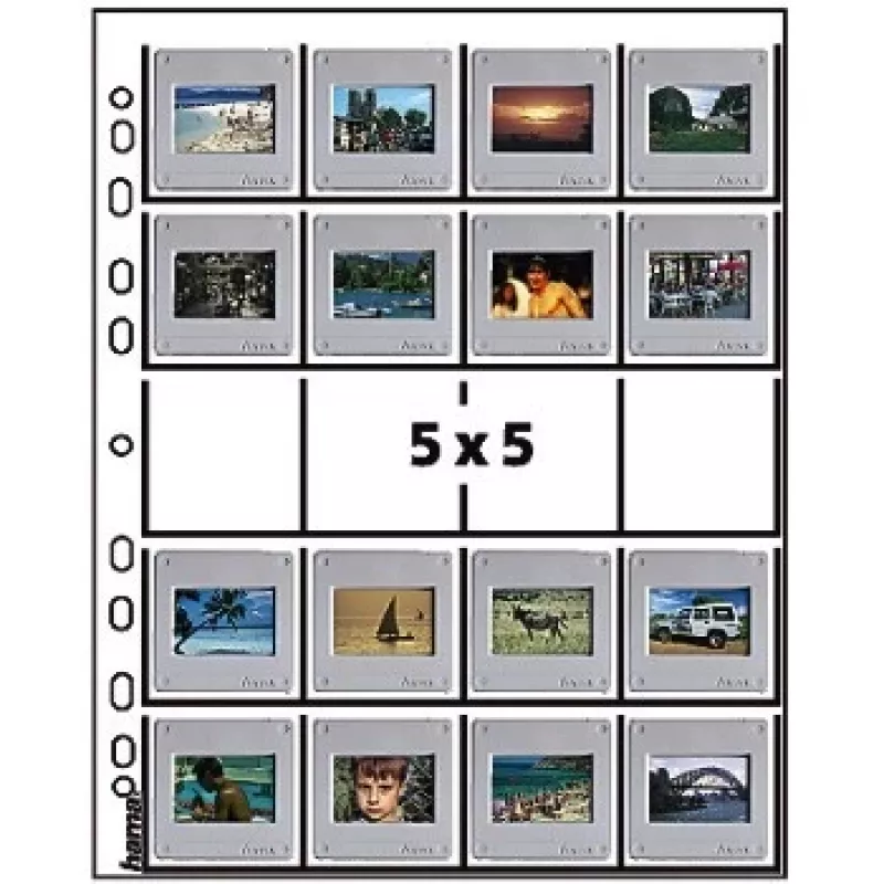 Hama Slide sleeves 00002004 skaidrių albumo įdėklai, 25 lapai, 20 kišenių
