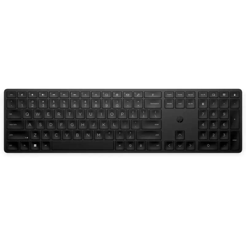 Belaidė programuojama pilno dydžio klaviatūra HP 450 – RF belaidis + USB, juoda