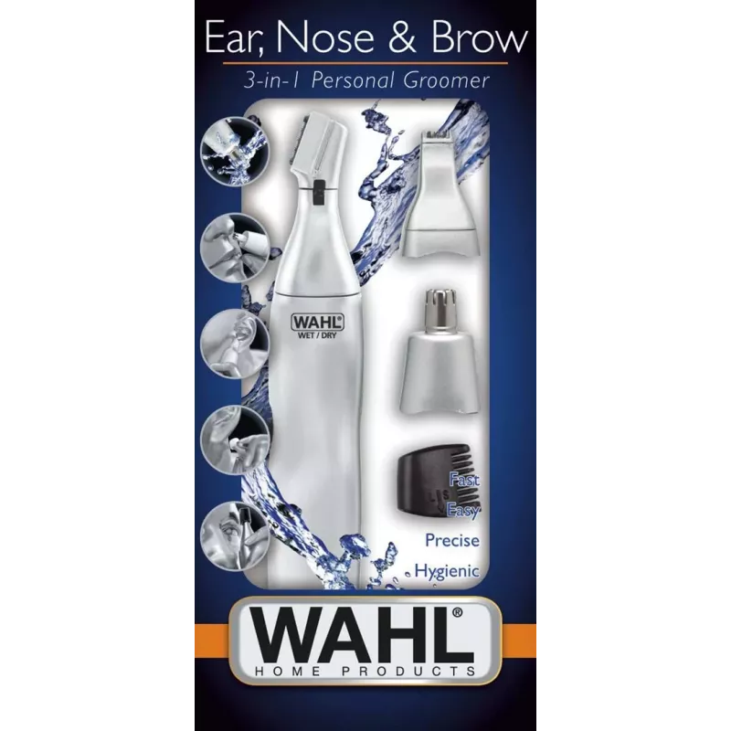 Wahl Ear, Nose & Brow 3 viename precizinis trimeris, sidabrinis