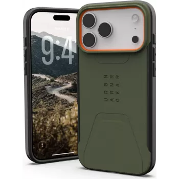 UAG Urban Armor Gear Civilian MagSafe Dėklas | Apple iPhone 17 Pro Max | alyvuoginis/ryškiai oranžinis | 114546117297
