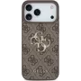 GUESS Hard Cover 4G Big Metal Logo Brown, skirtas Apple iPhone 17 Pro Max, GUHCP17X4GMGBR