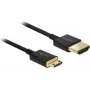 HDMI kabelis DeLOCK 85118 0,25 m HDMI A tipas į C tipą, juodas