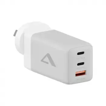 ALOGIC WCM3X67G sieninis kroviklis išmaniesiems telefonams ir planšetėms, 110–240 V, 2× USB‑C, pilka/balta