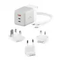 ALOGIC WCM3X100G – 2x USB-C sieninis įkroviklis 100W, baltas