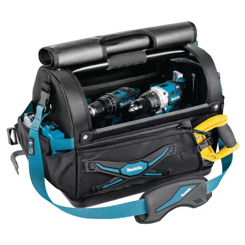 Makita įrankių dėklas E-05446 juodas, mėlynas plastikas, poliesteris, plienas