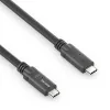 USB4 Gen 2x2 kabelis PureLink PI6600-030 USB‑C į USB‑C 3 m, 20 Gbit/s, magnetiškai ekranuotas, juodas