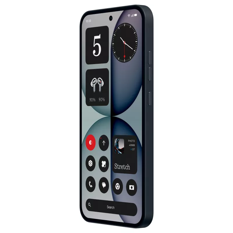 Išmanusis telefonas Nothing 4a — 6,78 colio (17,2 cm) ekranas, Snapdragon 7s Gen 4, 12 GB RAM, 256 GB, 5G, 5080 mAh, Dual SIM, juodas