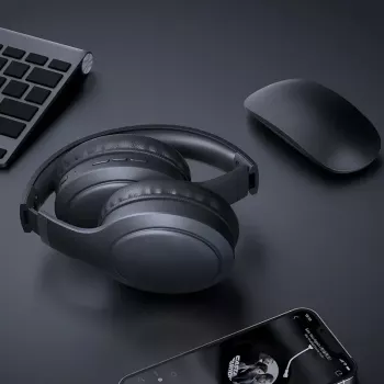 Ausinės HAVIT HVBT-H630BT belaidžės Bluetooth ant galvos lankeliu, 20–20000 Hz, uždengiančios ausis, USB-C, juodos