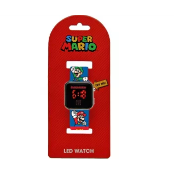 Vaikiškas skaitmeninis LED laikrodis Euroswan Super Mario GSM4236 su kalendoriumi