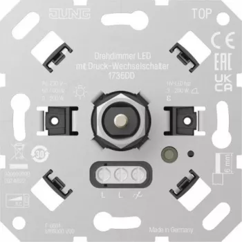 Jung Rotary Dimmer LED 1735 DD su spaudimo dvipusiu jungikliu 1 (1735DD)