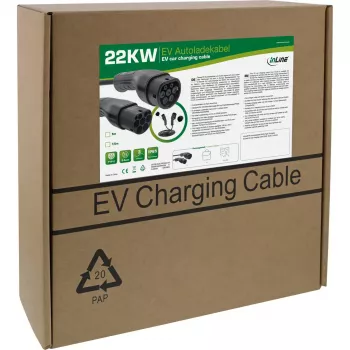 InLine 16280I Elektromobilio įkrovimo kabelis, Type 2, 22 kW, trifazis, 10 m