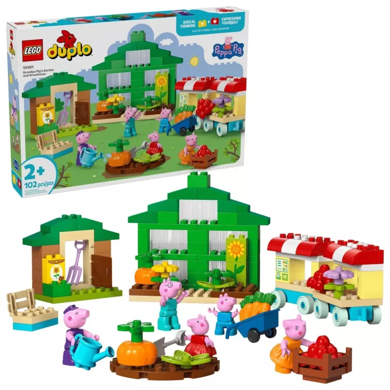 DUPLO Peppa Pig 10461 Senelio Kiaulės sodas ir šiltnamis statybiniai blokeliai