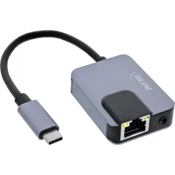 Tinklo adapteris InLine 33382I – Gigabit Ethernet, USB-C 3-in-1 (Ethernet, Audio, PD)