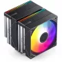 CPU aušintuvas Jonsbo CB80 dviejų bokštų su 2 x 120mm PWM RGB ventiliatoriais — juodas