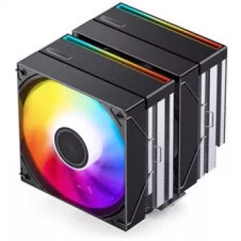 CPU aušintuvas Jonsbo CB80 dviejų bokštų su 2 x 120mm PWM RGB ventiliatoriais — juodas
