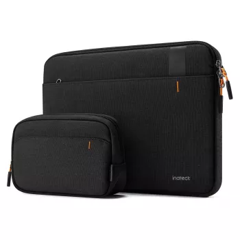 Inateck LB01011 dėklas rankovei nešiojamam kompiuteriui iki 38,9 cm (15,3 colio) – juodas, 1 priekinė kišenė