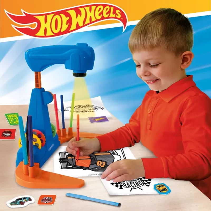 Piešimo projektorius Hot Wheels rinkinys