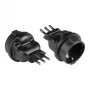 Maitinimo adapteris Italijos kištukas L tipas (CEI 23-16, tiesus) į įžemintą lizdą F tipas (CEE 7/3, tiesus), juodas, Good Connections® (PA-6502S)