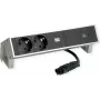 Bachmann 902.903 DESK2 INOX kištukinis blokas, 2x Schuko, 1x USB-C 60 W