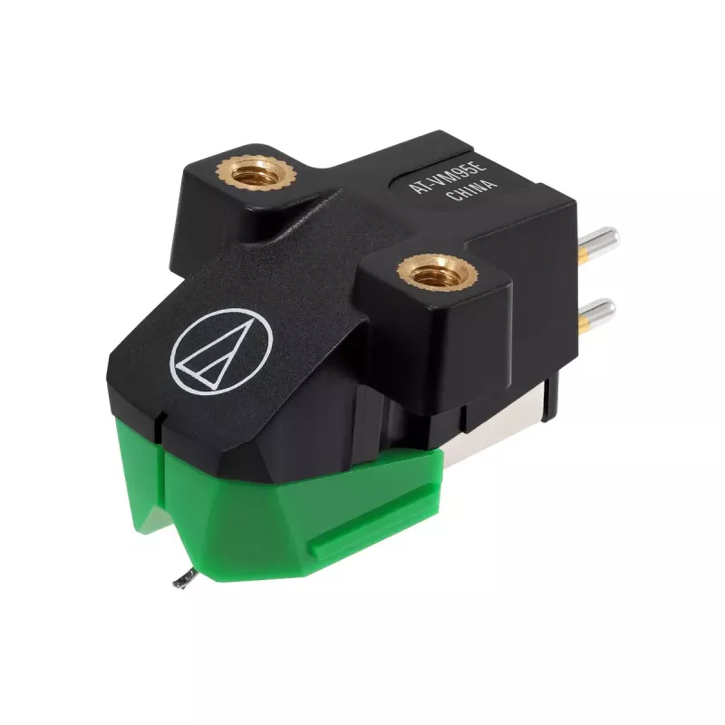 Audio-Technica AT-VM95E/H kasetė su AT-HS6BK antgalviu, sumontuota (juoda/žalia)