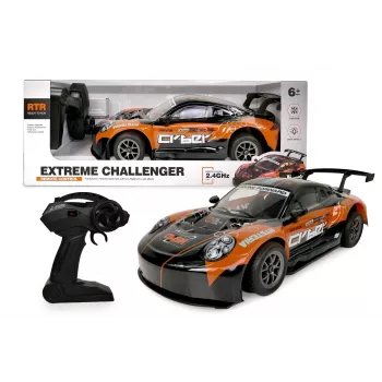 Radijo bangomis valdomas automobilis Artyk Car R/C oranžinis – baterijomis maitinamas žaislinis modelis 176982