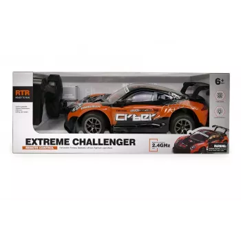 Radijo bangomis valdomas automobilis Artyk Car R/C oranžinis – baterijomis maitinamas žaislinis modelis 176982