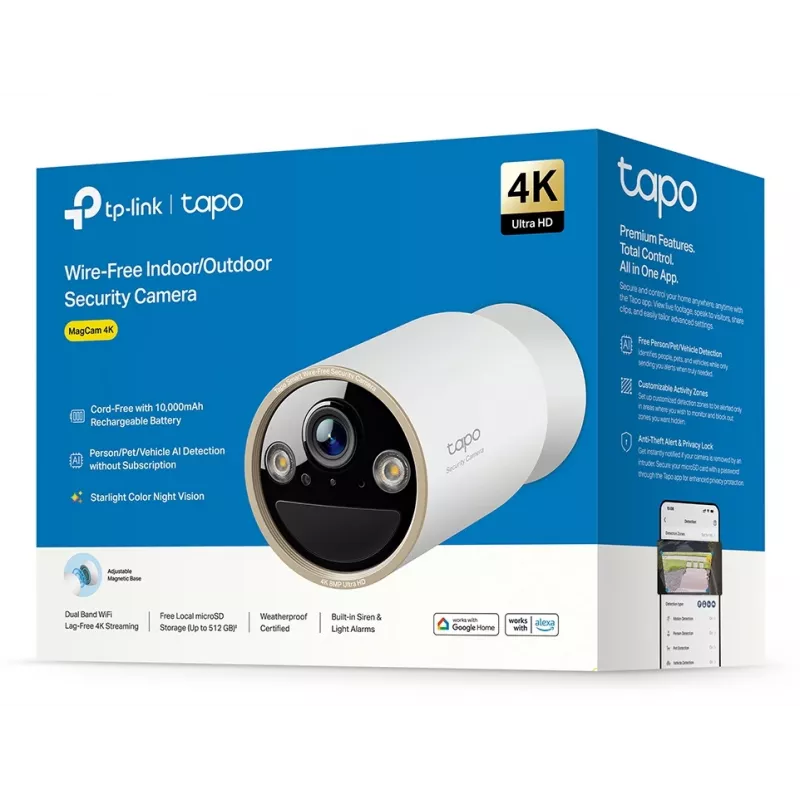 TP-Link Tapo C460 belaidė 4K UHD lauko stebėjimo kamera su baterija