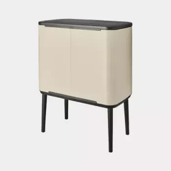 Brabantia Bo Touch Bin 34 L dviejų kibirėlių smėlio spalvos 540 mm × 312 mm × 680 mm
