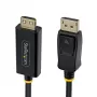 3M-DP-HDMI-4K60-GR 3 m aktyvus DP į HDMI adapterio laidas su griebimo jungtimis
