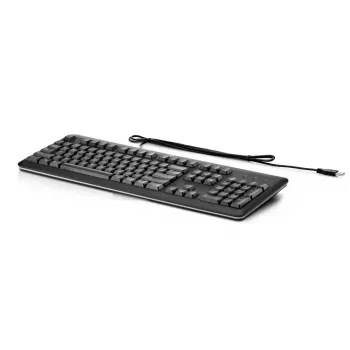 HP USB klaviatūra PC pilno dydžio laidinė juoda QY776AA#ABE