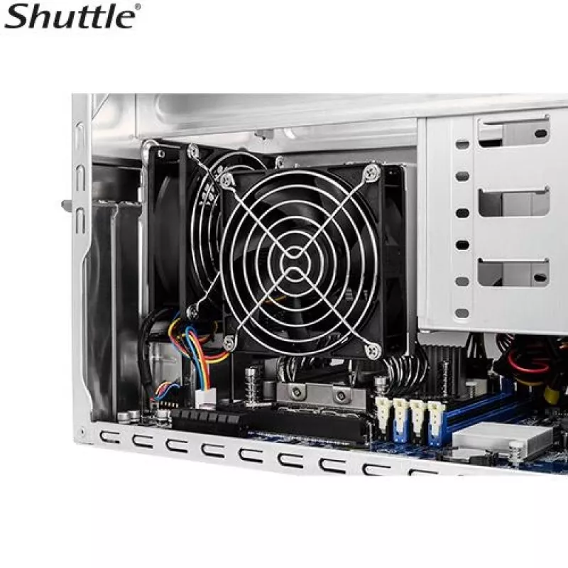 Shuttle PCB-SB860R811 SB860R8 XPC Cube Barebone, S-1851, Intel B860, 4x DDR5, Xe Graphics, 500 W, juoda