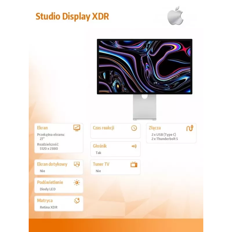 Monitorius Apple Studio Display XDR su Nano-texture stiklu ir reguliuojamo aukščio bei pasvirimo stovu