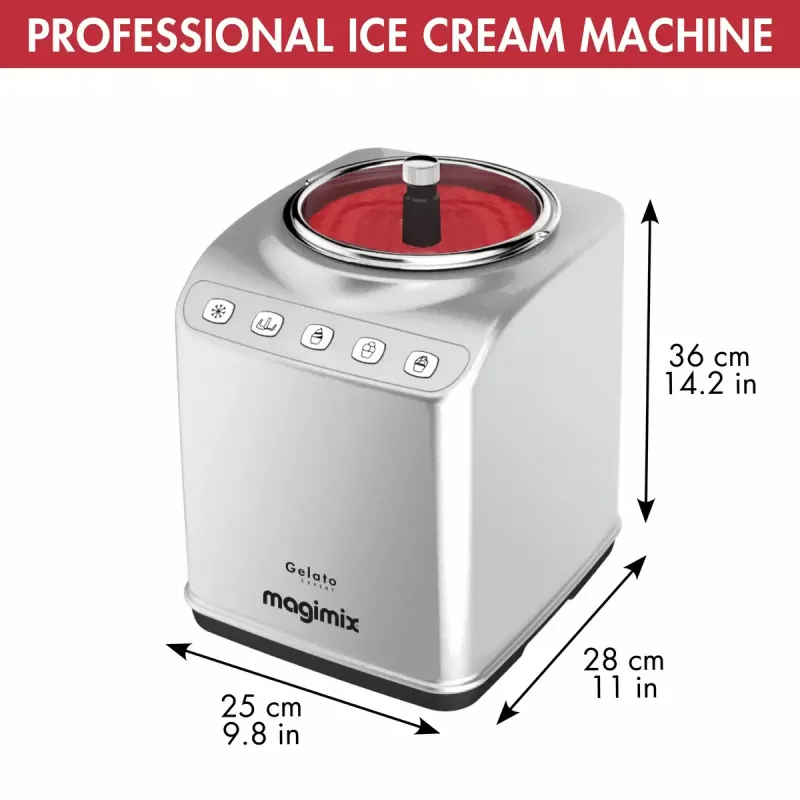 Magimix Gelato Expert ledų gaminimo aparatas su kompresoriumi, 2 l, 180 W, nerūdijantis plienas