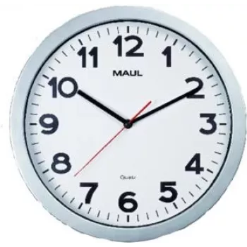 Laikrodis sieninis Jakob Maul GmbH MAULstep O 35 cm sidabrinis (9053695)