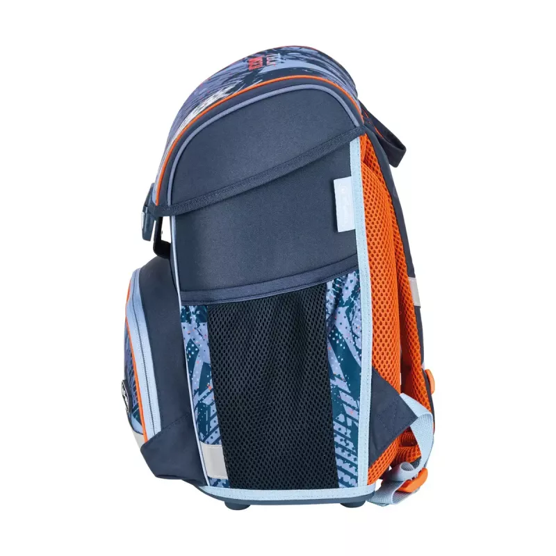 Mokyklinis kuprinės komplektas HERLITZ Loop Plus TechMech berniukams – poliesteris, įeina kuprinė, sportinė kuprinė, penalas, pieštukinė