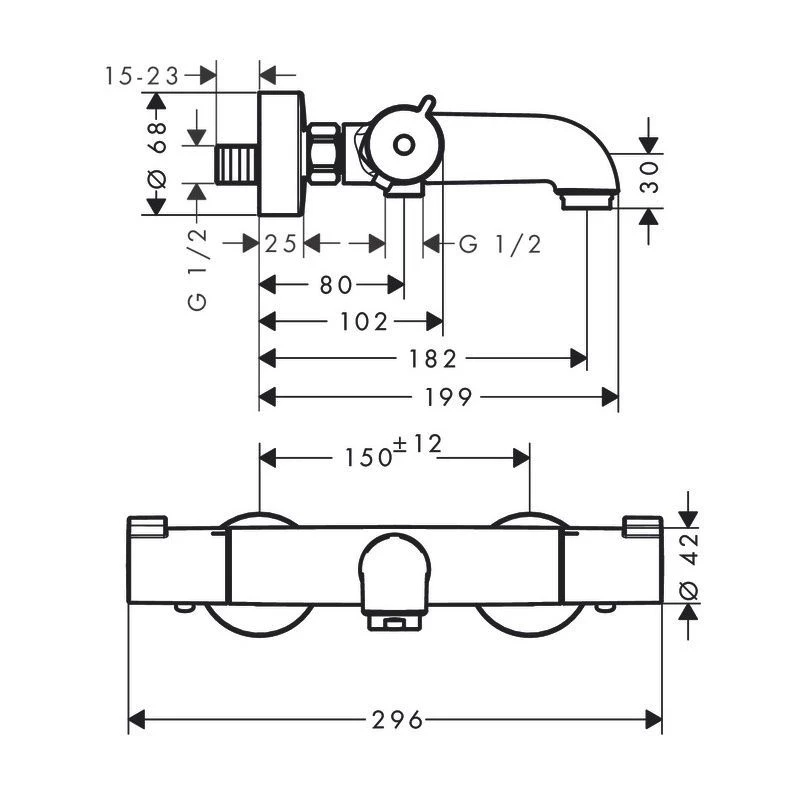 HANSGROHE Ecostat vonios termostatas 1001 CL