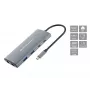 CONCEPTRONIC 10-1 Dock USB-C → HDMI / 2xUSB-C / 3xUSB-A + 20 cm pilkas