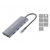 CONCEPTRONIC 10-1 Dock USB-C → HDMI / 2xUSB-C / 3xUSB-A + 20 cm pilkas