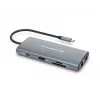 CONCEPTRONIC 10-1 Dock USB-C → HDMI / 2xUSB-C / 3xUSB-A + 20 cm pilkas