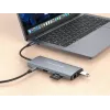 CONCEPTRONIC 10-1 Dock USB-C → HDMI / 2xUSB-C / 3xUSB-A + 20 cm pilkas