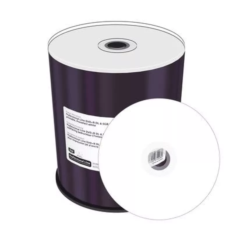 MediaRange DVD+R 8,5 GB 100 vnt. 8x Baltas pilnai spausdinamas Cakebox