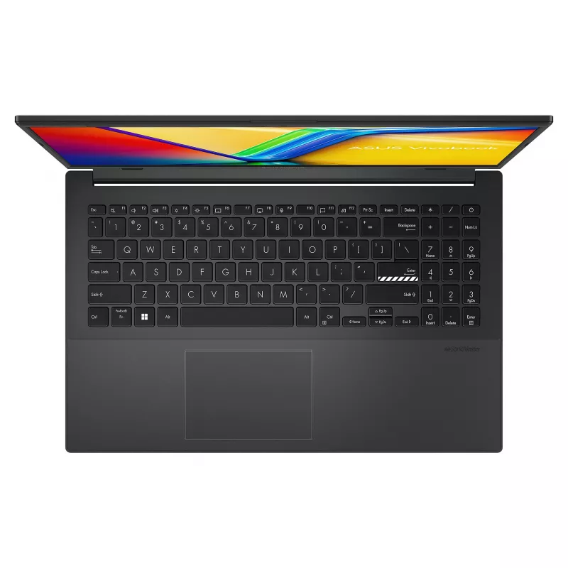 ASUS Vivobook Go 15 OLED E1504FA nešiojamas kompiuteris, AMD Ryzen 3 7320U, 15,6 colio Full HD, 8 GB RAM, 512 GB SSD, Windows 11 Home, juodas