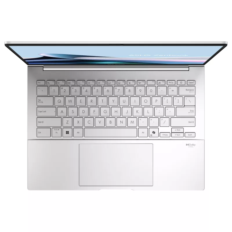 ASUS Zenbook 14 OLED UX3405CA-ST775X nešiojamas kompiuteris, Intel Core Ultra 9 285H, 32 GB RAM, 1 TB SSD, 14 colių WQXGA+, Windows 11 Pro, sidabrinis