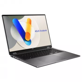 Nešiojamas kompiuteris ASUS Vivobook 16 Flip TP3607SA-SI155W 2-in-1, Intel Core Ultra 7 256V, 16 colių WUXGA jutiklinis ekranas, 16 GB RAM, 1 TB SSD, Windows 11 Home, pilka