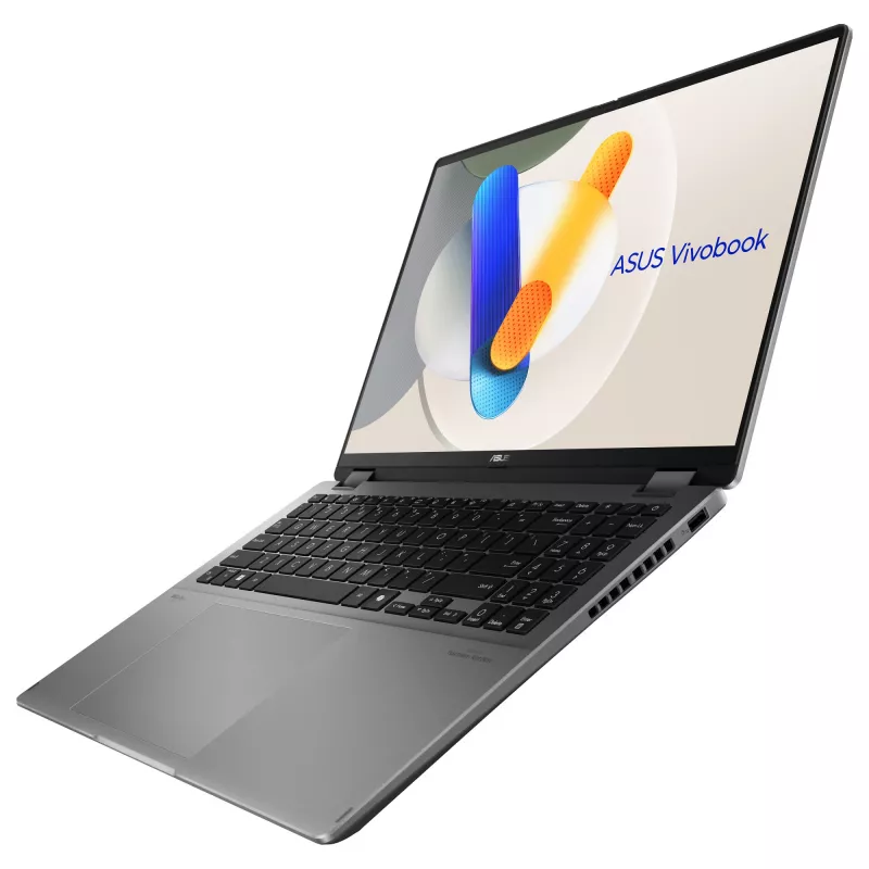 Nešiojamas kompiuteris ASUS Vivobook 16 Flip TP3607SA-SI155W 2-in-1, Intel Core Ultra 7 256V, 16 colių WUXGA jutiklinis ekranas, 16 GB RAM, 1 TB SSD, Windows 11 Home, pilka