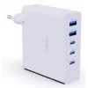 Verico MOJO GaN 140W kroviklis su 3×USB-C ir 2×USB-A prievadais, baltas
