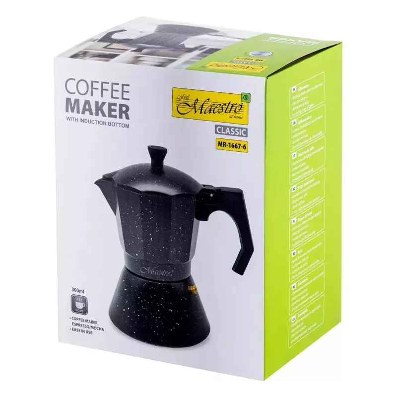 Kavos virimo aparatas Maestro MR-1667-6 – Moka puodas 6 puodeliams