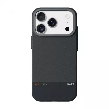 Mobiliojo telefono dėklas Zagg International LAUT KEV PROTECT, skirtas iPhone 17 Pro Max, aramidas, 6,9 colio (17,5 cm), juodas, su stalinio stovo funkcija