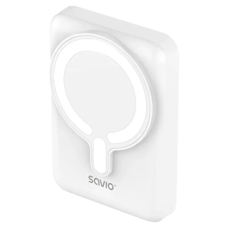 SAVIO BA-13 10000 mAh belaidis ir laidinis 20 W įkroviklis, Baltas
